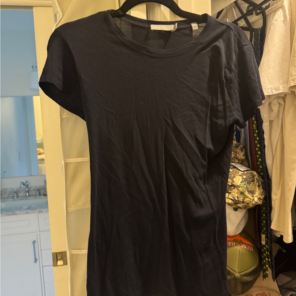 Vince Dark Blue Short Sleeve Tee